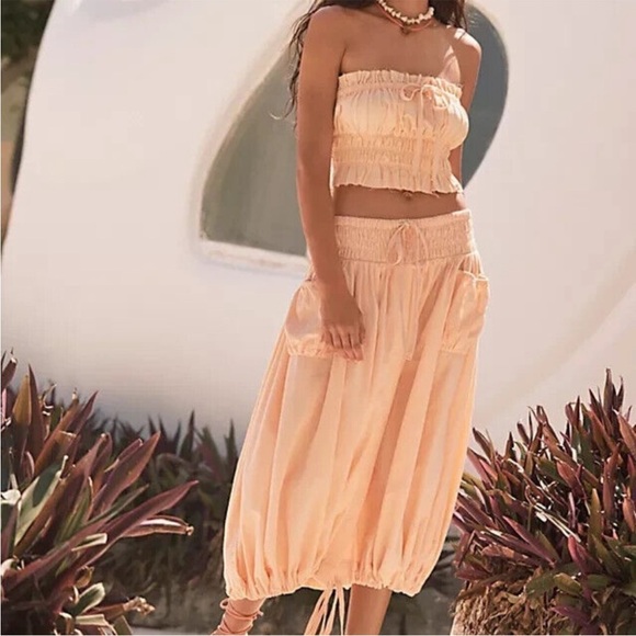 NEW!! Free People Free-est All The Things Tube Top & Midi Skirt Set - Picture 2 of 8